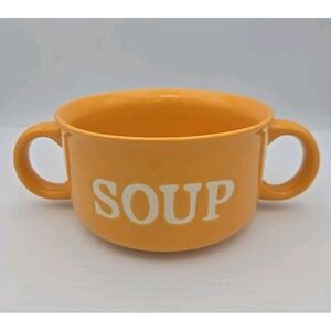 Century 16oz Soup Cup/Bowl Heavy‎ Ceramic Yellow Color Euc